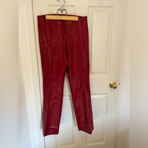 Danier Red Leather Pants